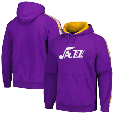 Mitchell & Ness Men's  Purple Utah Jazz Hardwood Classics Nights Raglan Pullover Hoodie