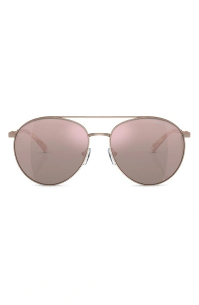 Michael Kors Arches 58mm Pilot Sunglasses In Rose Gold