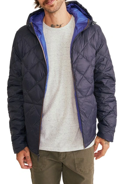 Marine Layer Archive Midweight Quilted Hooded Jacket In Navy