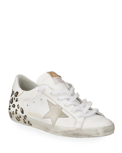 Golden Goose Superstar Leopard Low-top Sneakers In White