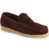 Stuart Weitzman Women's Bromley Shearling Loafers In Cabernet Chicago