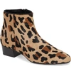 Aquatalia Fuoco Water Resistant Genuine Calf Hair Bootie In Leopard Calf Hair