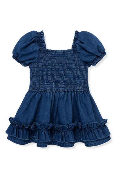 Habitual Babies' Denim Ruffle Dress In Indigo
