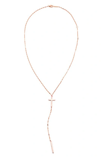 Lana Jewelry Crossary Chime Y-necklace In Rose