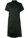 Sacai Pleated Back Shirt Dress - Black