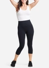 Yummie High Waist Tummy Seamless Shaping Capri Leggings In Black