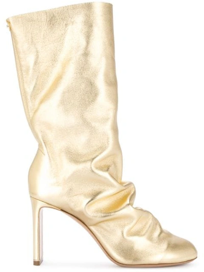 Nicholas Kirkwood Stiletto Heel Boots In Gold