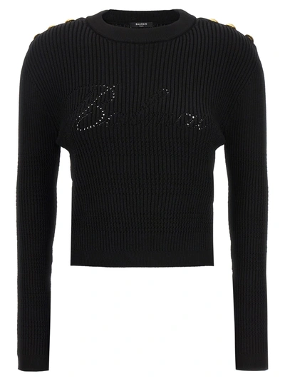 Balmain Black Crewneck Sweater