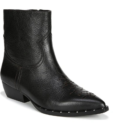 Sam Edelman Ava 30mm Western Ankle Boots In Black