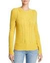 Aqua Cashmere Mixed Knit Cashmere Sweater - 100% Exclusive In Marigold