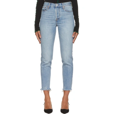 Levi's Wedgie Icon High Rise Fray Hem Straight Leg Ankle Jeans In Shut Up
