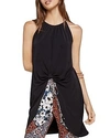 Bcbgeneration Knot-front Tunic Top In Black