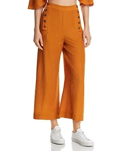 The East Order Textured Cropped Sailor Pants In Pumpkin Spice