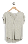 Three Dots Oversize Textured T-shirt In Seagrass