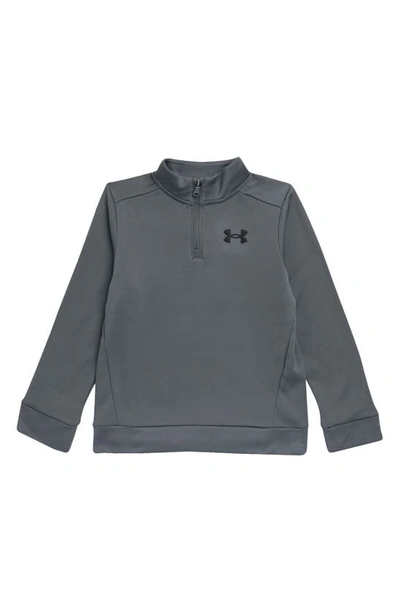 Under Armour Kids' Quarter Zip Pullover In Pitch Gray