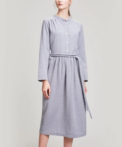 Ace And Jig Grace Button-up Maxi Dress In Blue
