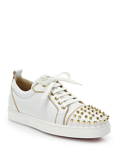 white and gold louboutin