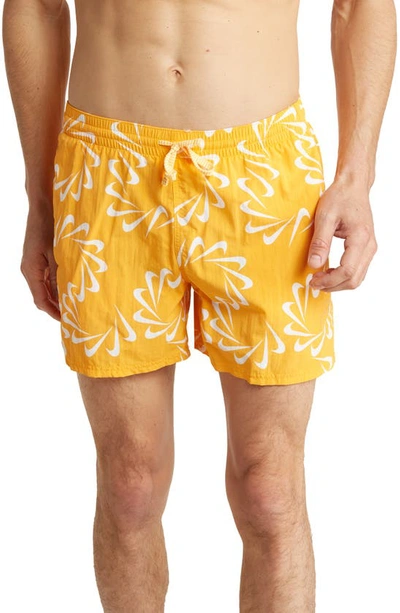 Nike Volley Recycled Polyamide Swim Trunks In Yellow