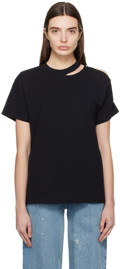 Mm6 Maison Margiela Black Safety Pin T-shirt