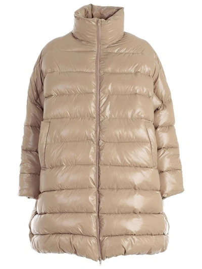 Hache Classic Padded Jacket In Camel