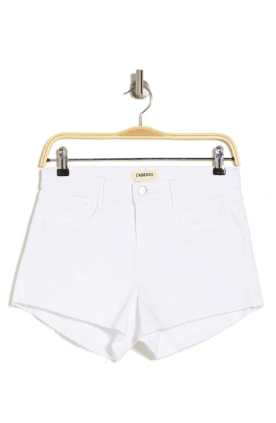 L Agence Audrey Cutoff Shorts In Blanc