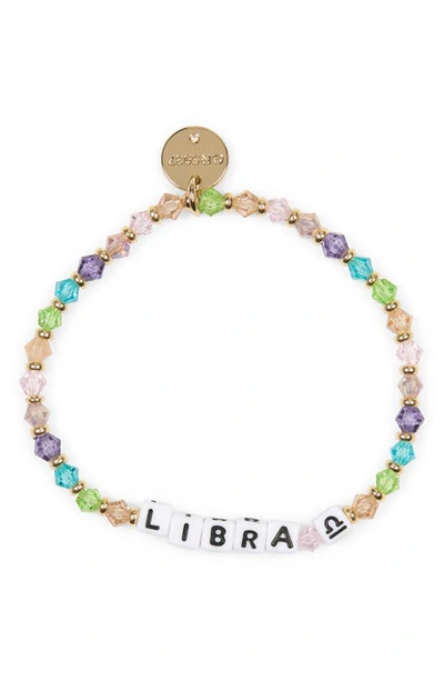 Little Words Project Zodiac Beaded Stretch Bracelet In Multi-libra