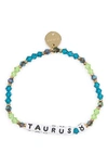 Little Words Project Zodiac Beaded Stretch Bracelet In Multi-taurus