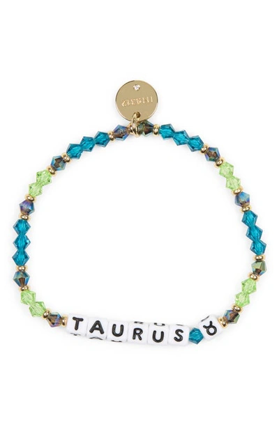 Little Words Project Zodiac Beaded Stretch Bracelet In Multi-taurus