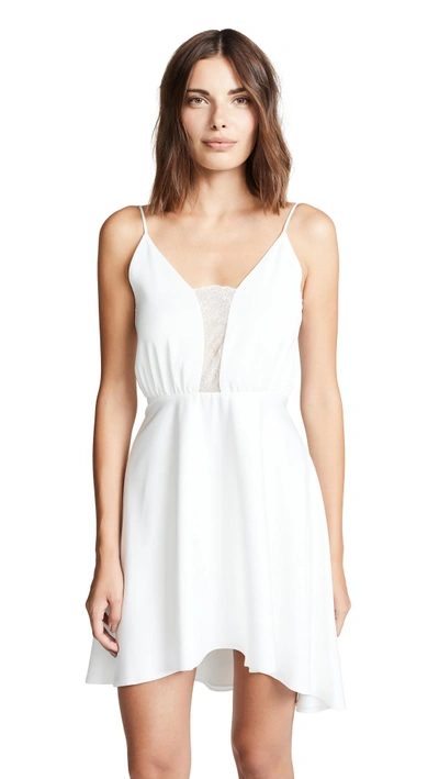 Rime Arodaky Misha Lace Trim Dress In White