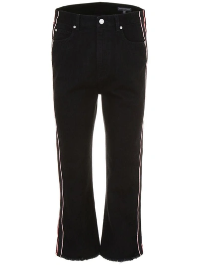 Alexander Mcqueen Cropped Jeans In Black (black)