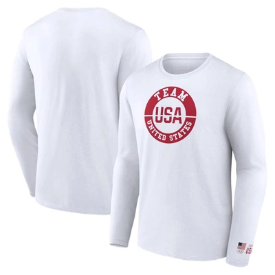 Fanatics Branded White Team Usa Logo Unity Emblem Long Sleeve T-shirt