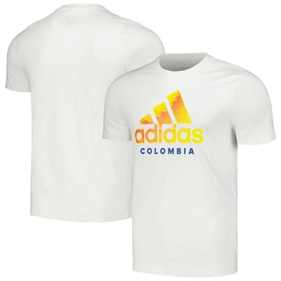 Adidas Originals Adidas  White Colombia National Team 2024 Dna T-shirt
