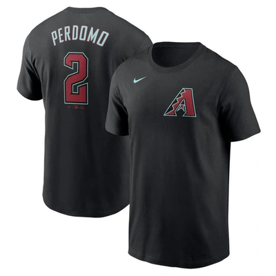 Nike Geraldo Perdomo Black Arizona Diamondbacks 2024 Fuse Name & Number T-shirt