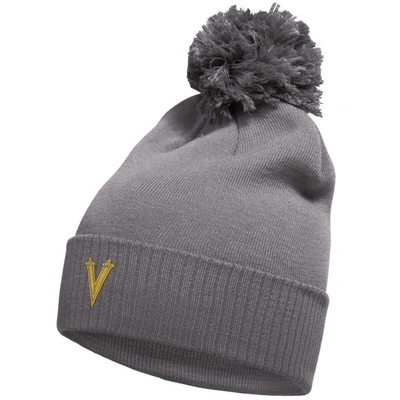Adidas Originals Adidas Vegas Golden Knights Charcoal 2024 Nhl Winter Classic Cuffed Knit Hat With Pom
