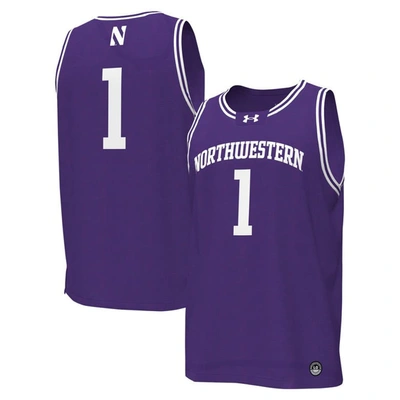 Under Armour #1 Purple Northwestern Wildcats Replica Basketball Jersey