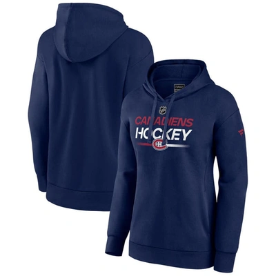 Fanatics Branded  Navy Montreal Canadiens Authentic Pro Pullover Hoodie
