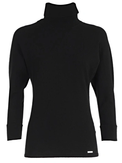 Dsquared2 Classic Turtleneck Knit Sweater In Black