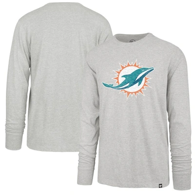 47 ' Gray Miami Dolphins Premier Franklin Long Sleeve T-shirt