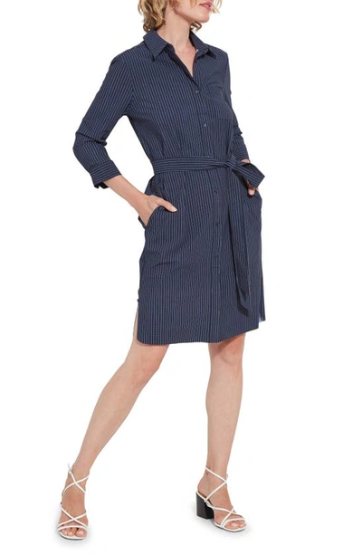 Lyssé Schiffer Stripe Shirtdress In Blue