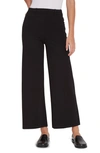 Lyssé Erin High Waist Ankle Wide Leg Ponte Pants In Black