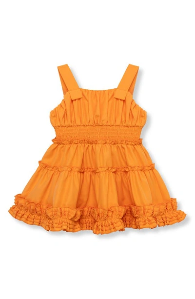 Habitual Babies' Ruched Fit & Flare Dress In Orange