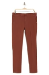 Hugo Boss Kaito Stretch Cotton Pants In Medium Brown