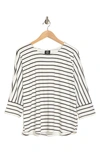 Bobeau Dolman Sleeve T-shirt In Ivory/ Black
