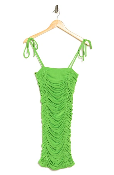Jump Apparel Ruched Body-con Minidress In Green