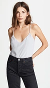 L Agence Jane Spaghetti Silk Cami In Cloud