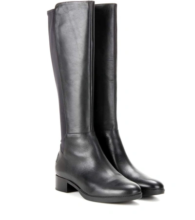 Tory Burch Caitlin Stretch Leather Knee-high Boots In Llack | ModeSens