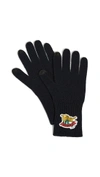 Kenzo Jumping Tiger Women Gloves In Black