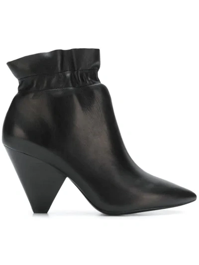 Ash Elasticated Ankle Boots In Black