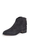 Dolce Vita Mid Heel Ankle Boots In Grey