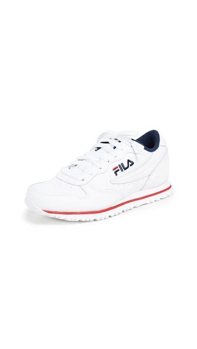 Fila Euro Jogger Ii Sneakers In White/ Navy/ Red